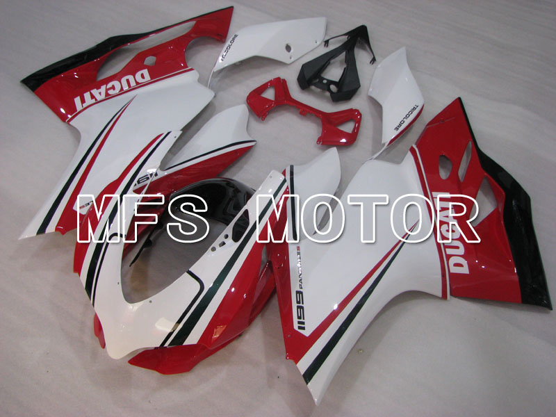 Ducati 1199 2011-2014 Injection ABS Fairing - Factory Style - Red White - MFS4094