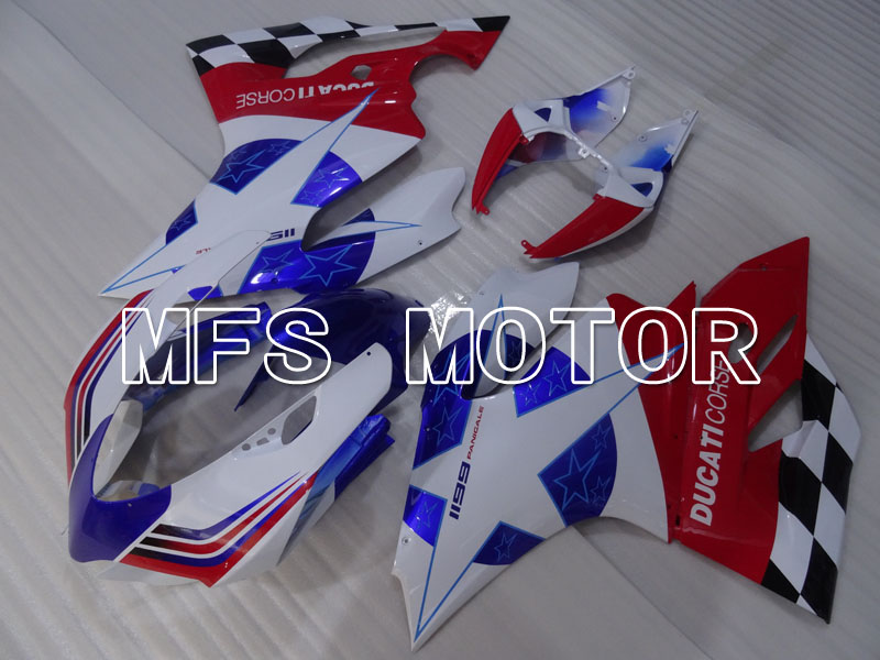 Ducati 1199 2011-2014 Injection ABS Fairing - Factory Style - Red White Blue - MFS4096