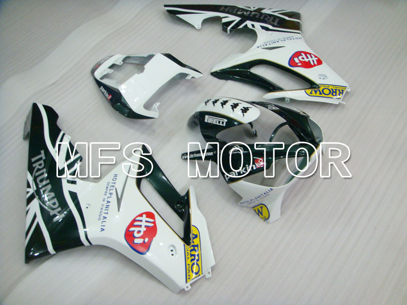 Triumph Daytona 675 2006-2008 Injection ABS Fairing - parkingo - Black White - MFS4191
