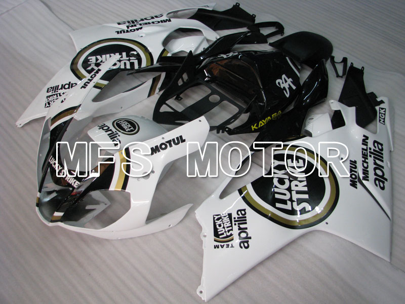 Aprilia RSV 1000 R 2004-2009 ABS Fairing - Lucky Strike - White Black - MFS4333