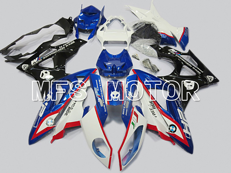 BMW S1000RR 2009-2014 Injection ABS Fairing - Factory Style - Black White Blue - MFS4482
