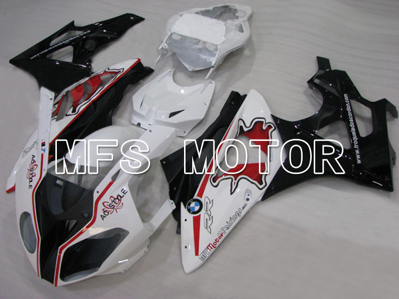 BMW S1000RR 2009-2014 Injection ABS Fairing - Factory Style - Black White Red - MFS4498