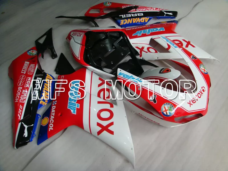 Ducati 848 / 1098 / 1198 2007-2011 Injection ABS Fairing - Xerox - Red White - MFS4777