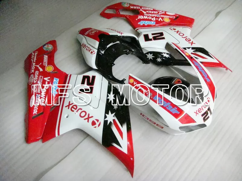Ducati 848 / 1098 / 1198 2007-2011 Injection ABS Fairing - Xerox - Red White - MFS4780