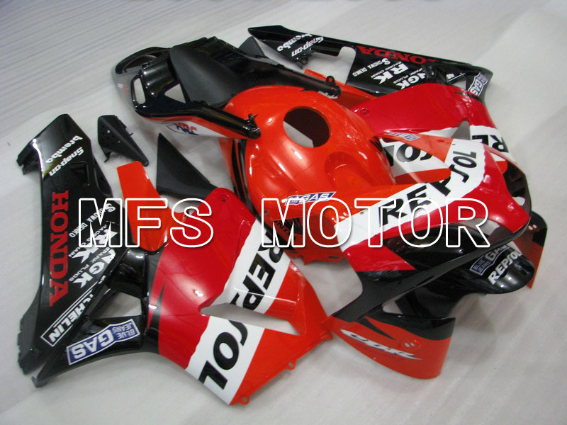 Honda CBR600RR 2003-2004 ABS Injection Fairing - Repsol - Red Orange Black - MFS5343