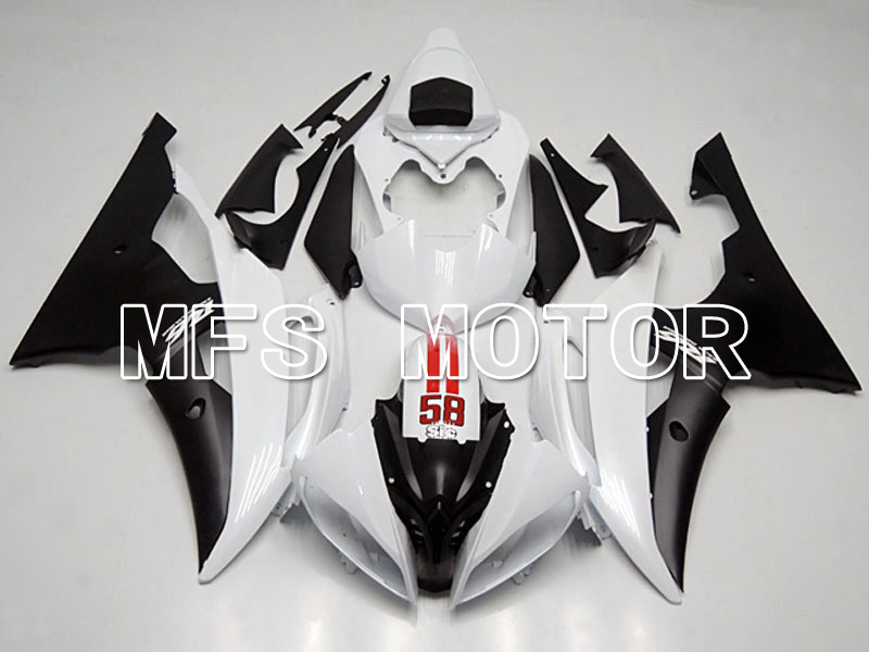 Yamaha YZF-R6 2008-2016 Injection ABS Fairing - Factory Style - White Black - MFS5410