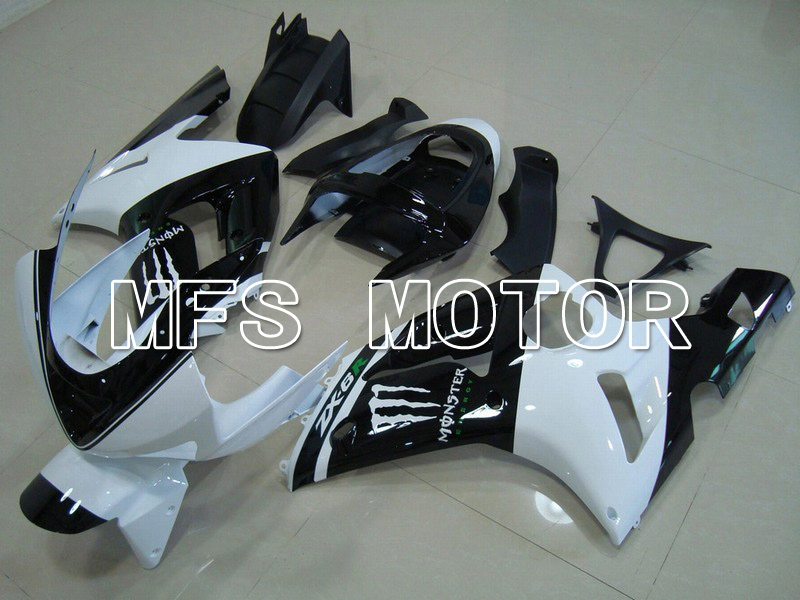Kawasaki NINJA ZX6R 2003-2004 Injection ABS Fairing - Monster - Black White - MFS5629