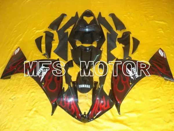 Yamaha YZF-R1 2009-2011 Injection ABS Fairing - Flame - Black Red wine color - MFS5133
